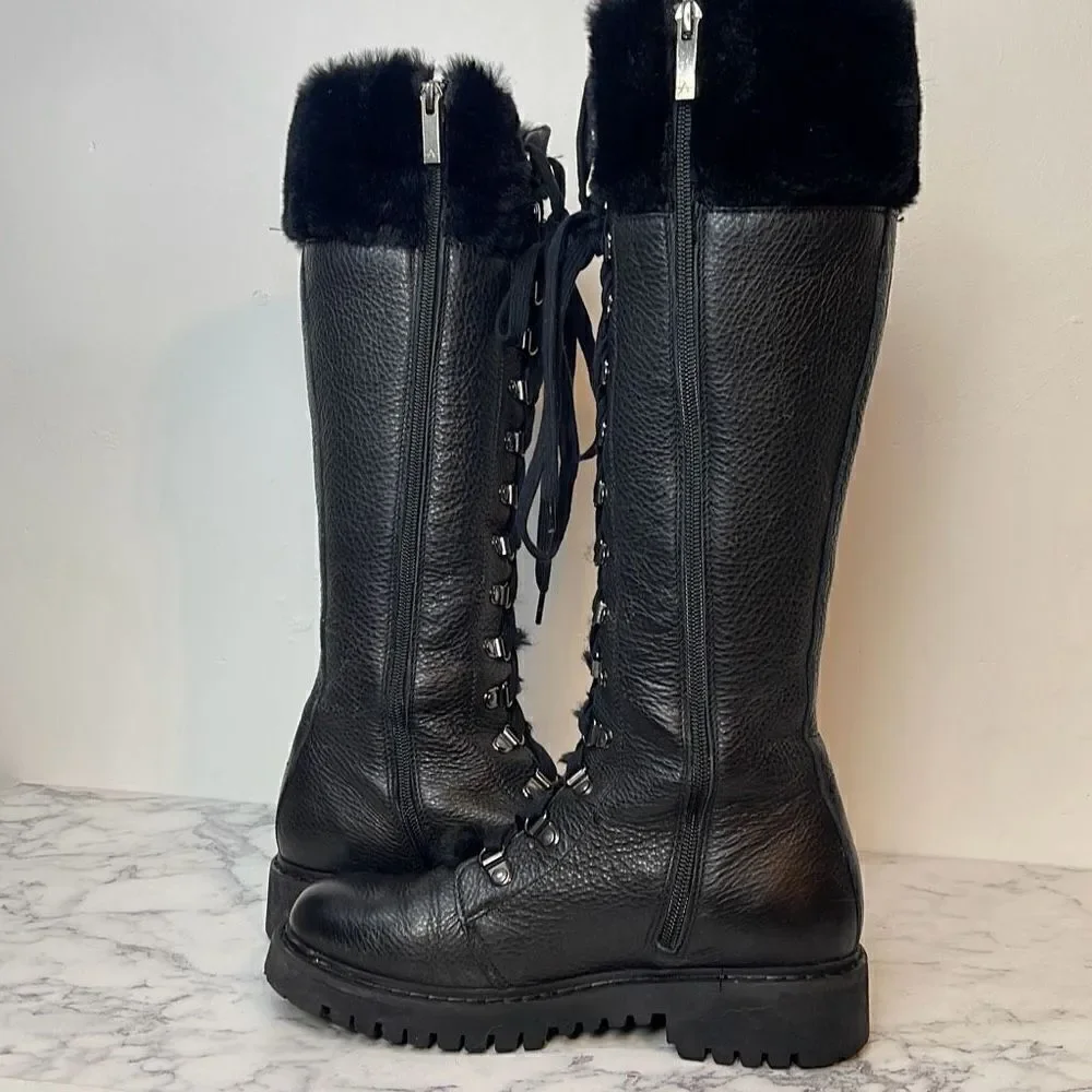 Aquatalia Women's Joslyn Weatherproof Lace Up Boots 6